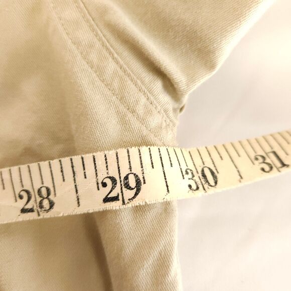 VTG Chaps Ralph Lauren Mens XXL 2XL Beige Short Sleeve Cotton Button Down Shirt - Picture 5 of 7